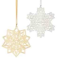 The Metropolitan Museum of Art 2023 Sterling Silver Star And Snowflake Ornament Set New