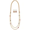 The Metropolitan Museum of Art Algerian Cluster Double-Strand Station Necklace And Drop Earrings Set Fashion