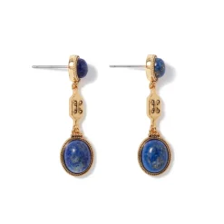 The Metropolitan Museum of Art Ancient Gems Triple-Drop Lapis Earrings Clearance
