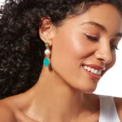 The Metropolitan Museum of Art Ancient Mixed Motifs Glass Triple-Drop Earrings Outlet