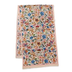 The Metropolitan Museum of Art British Flowering Vines Embroidered Oblong Scarf New