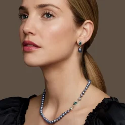 The Metropolitan Museum of Art Chelsea Peacock Pearl Necklace And Drop Earrings Set Fashion