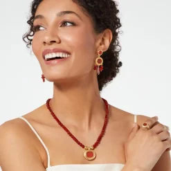 The Metropolitan Museum of Art Classical Carnelian Chandelier Earrings Outlet