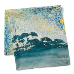 The Metropolitan Museum of Art Cross Landscape With Stars Square Silk Scarf New