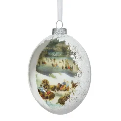 The Metropolitan Museum of Art Currier & Ives Snowscapes Glass Disc Ornament Set Clearance