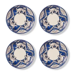 The Metropolitan Museum of Art De Morgan Stylized Dragons Salad Plate Set Sale