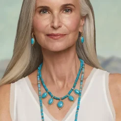 The Metropolitan Museum of Art Egyptian Hathor Turquoise Drop Earrings Discount