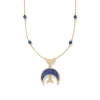 The Metropolitan Museum of Art Fatimid Lapis Crescent Long Beaded Chain Pendant Necklace Best