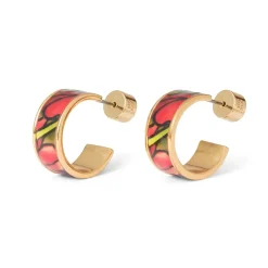 The Metropolitan Museum of Art Favrile Tulip Enamel Hoop Earrings Sale