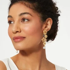 The Metropolitan Museum of Art Floral Cluster Statement Drop Earrings Fashion