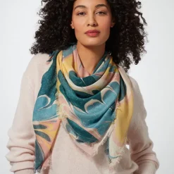 The Metropolitan Museum of Art French Marbled Paper Square Silk Scarf Discount