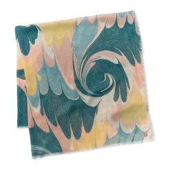 The Metropolitan Museum of Art French Marbled Paper Square Silk Scarf Discount