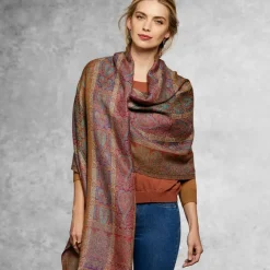 The Metropolitan Museum of Art French Paisley Striped Oversize Wool-Blend Shawl Best