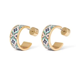 The Metropolitan Museum of Art Iznik Cintamani Enamel Hoop Earrings Sale