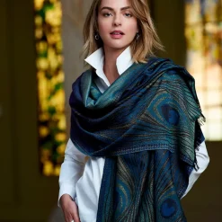 The Metropolitan Museum of Art Louis C. Tiffany Peacock Feather Wool-Blend Shawl Online