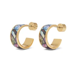 The Metropolitan Museum of Art Magnolias And Irises Enamel Hoop Earrings Fashion