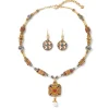 The Metropolitan Museum of Art Medieval Byzantine Statement Necklace And Drop Earrings Set Online