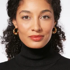 The Metropolitan Museum of Art Medieval Stone Crescent Hoop Earrings Discount