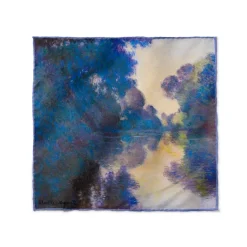 The Metropolitan Museum of Art Monet Morning On The Seine Silk Pocket Square Discount