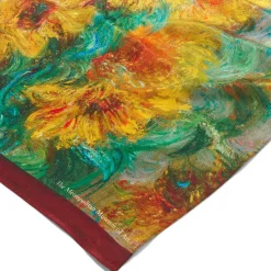 The Metropolitan Museum of Art Monet Sunflowers Oblong Silk Scarf New