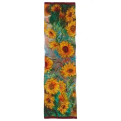 The Metropolitan Museum of Art Monet Sunflowers Oblong Silk Scarf New