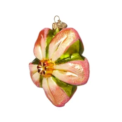 The Metropolitan Museum of Art Orange Poinsettia Glass Ornament Fashion