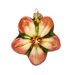 The Metropolitan Museum of Art Orange Poinsettia Glass Ornament Fashion