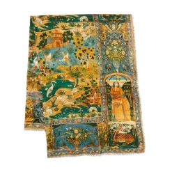 The Metropolitan Museum of Art Persian Pictorial Textile Oversize Oblong Scarf New