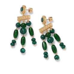 The Metropolitan Museum of Art Roman Malachite Chandelier Earrings Clearance