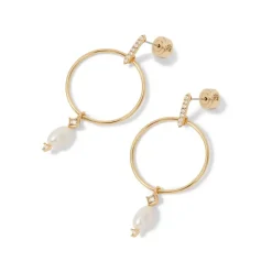 The Metropolitan Museum of Art Royal Tudor Forward-Facing Hoop Earrings With Pearl Drops Discount