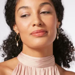 The Metropolitan Museum of Art Royal Tudor Forward-Facing Hoop Earrings With Pearl Drops Discount