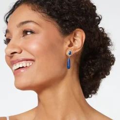 The Metropolitan Museum of Art Spanish Baldric Lapis Elongated Drop Earrings Clearance