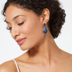 The Metropolitan Museum of Art Spanish Baldric Lapis Statement Drop Earrings Fashion