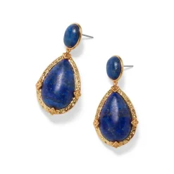 The Metropolitan Museum of Art Spanish Baldric Lapis Statement Drop Earrings Fashion