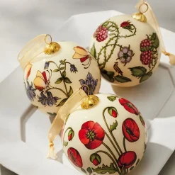 The Metropolitan Museum of Art The Met Cloisters Garden Hand-Painted Glass Ornament Set Clearance