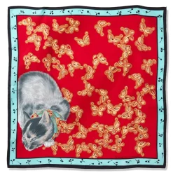 The Metropolitan Museum of Art Toko Cat Silk Neckerchief Fashion