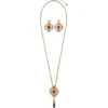 The Metropolitan Museum of Art Turkish Amethyst Long Pendant Necklace And Statement Earrings Set Discount
