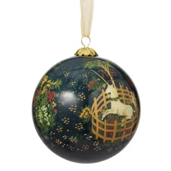 The Metropolitan Museum of Art Unicorn In A Garden Hand-Painted Glass Ornament Sale