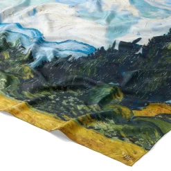 The Metropolitan Museum of Art Van Gogh Wheat Field With Cypresses Oversize Oblong Silk Scarf Hot