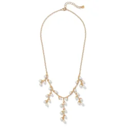 The Metropolitan Museum of Art Willow Catkins Pearl Bib Necklace And Drop Earrings Set New